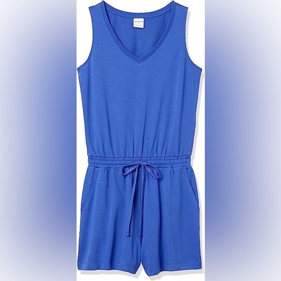 Amazon Essentials  - Women's Studio Terry Fleece Romper - Blue - Medium​​​​ - Picture 3 of 6